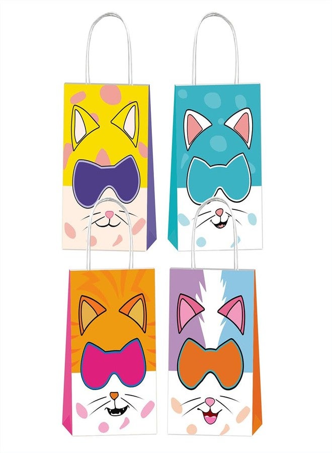 BNFUO 12pcs Super Cats Party Favor Gift Bags with Handles, Super Cats Birthday Supplies for Super Cat Party Decorations - Image 1